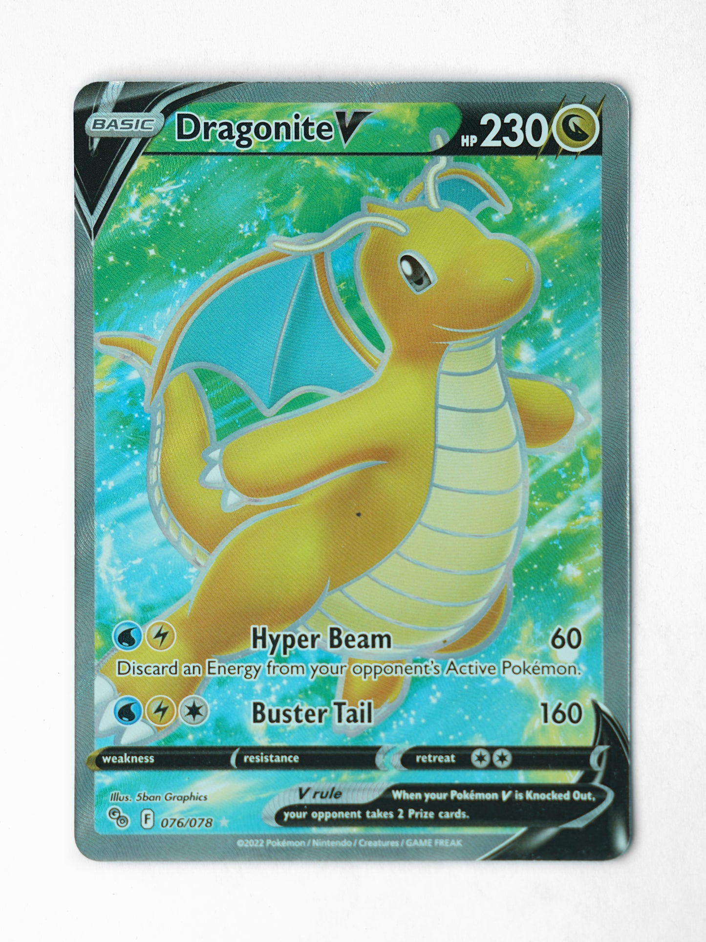 Dragonite V (076/078) - Front